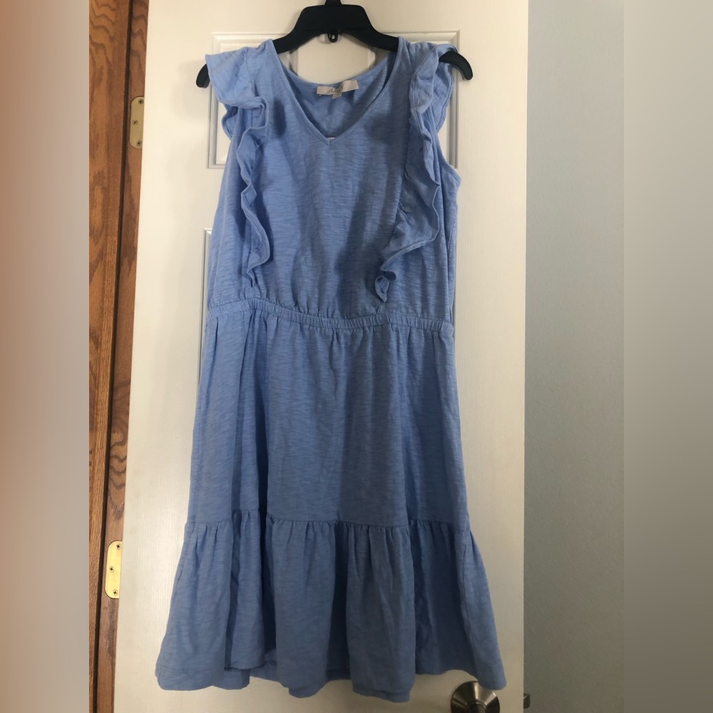 Knit blue dress
